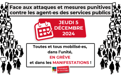 Fonction publique : mobilisation sur l’ensemble du territoire le 5 décembre